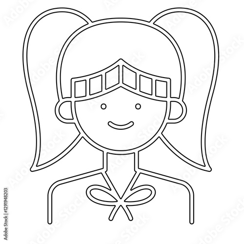 Super Woman icon in line style
