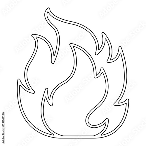 Fire icon in line style
