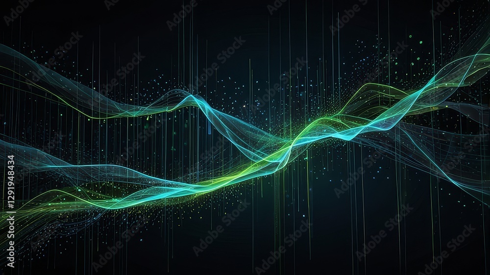Fototapeta premium abstract fractal background with waves