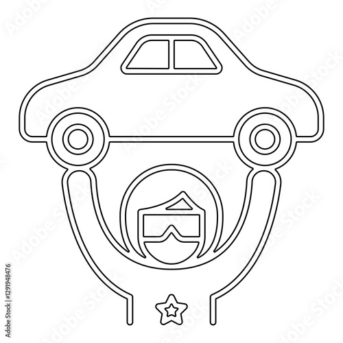 Superpower icon in line style