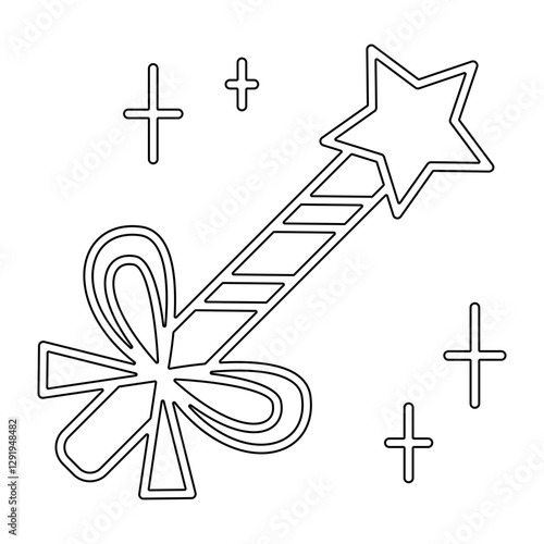 Wand icon in line style