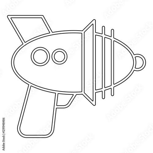 Gun icon in line style