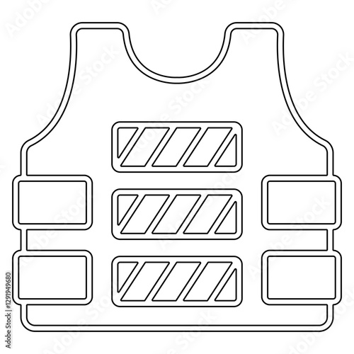 Armor icon in line style