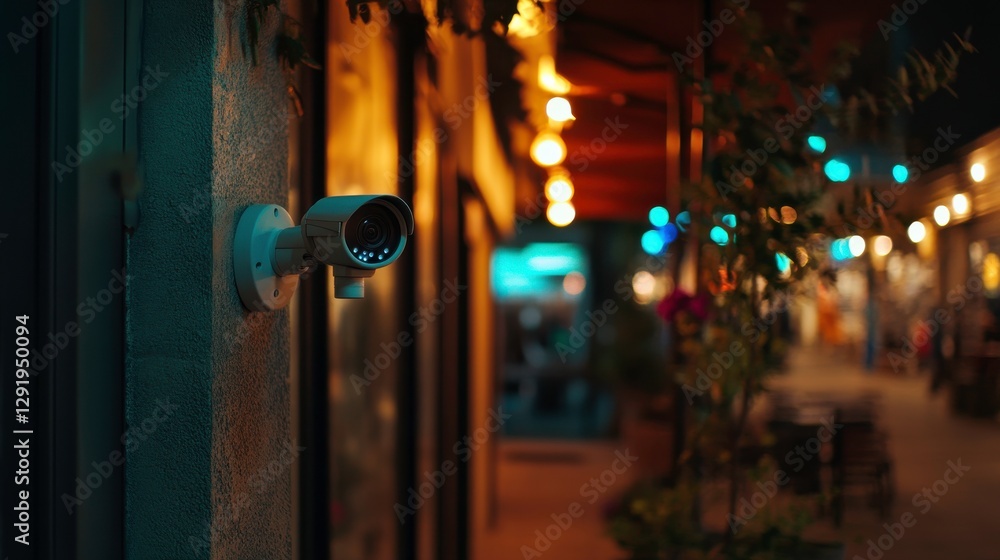 Nighttime Shopping Mall with Dim Light and Vision Effect Nighttime Shopping Mall with Dim Light and Vision Effect