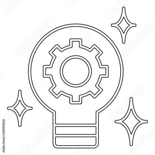 creativity icon in line style