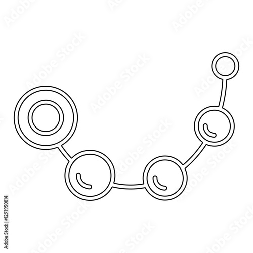 Anal beads vaginal balls icon in line style