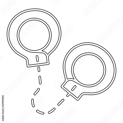 Handcuff icon in line style