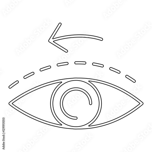 Eyelid surgery icon in line style