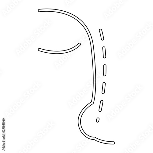 Nose job icon in line style