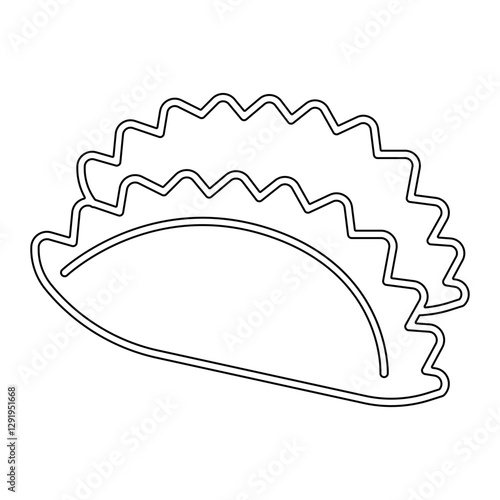 gyoza icon in line style