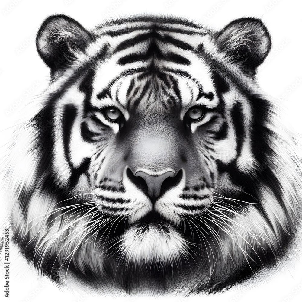 흰 배경, 호랑이, 펜슬 드로잉, jpeg (white background, tiger, pencil drawing, jpeg) 흰 배경, 호랑이, 펜슬 드로잉, jpeg (white background, tiger, pencil drawing, jpeg)