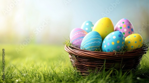 Easter Eggs Nest Spring Basket