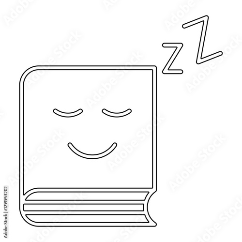 sleeping icon in line style