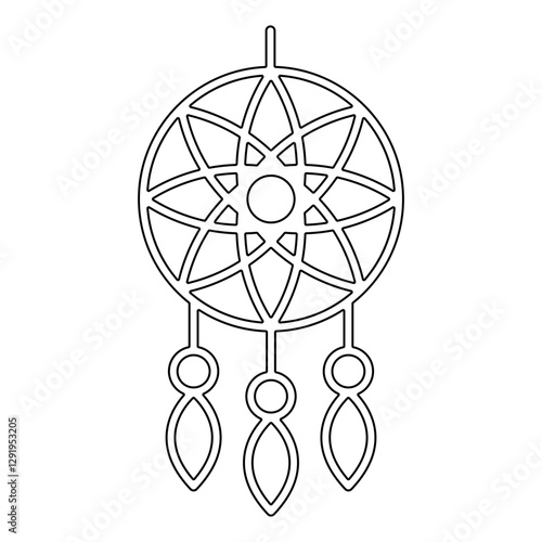 Dream catcher icon in line style