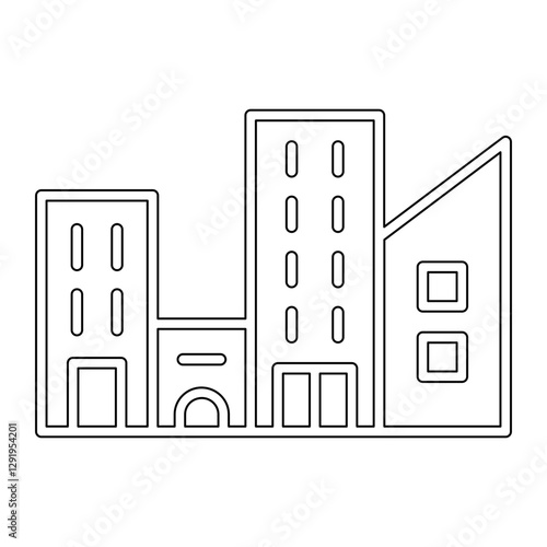 Real estate icon in line style