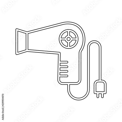 Hair dryer icon in line style