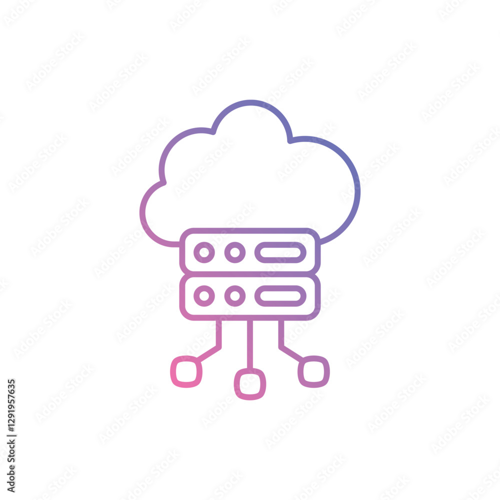Big data vector icon stock illustration Big data vector icon stock illustration