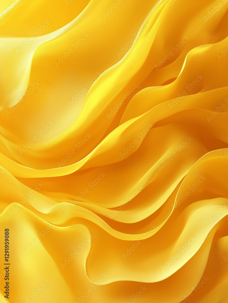 Fototapeta premium yellow silk background, yellow cloth background, texture wave background, modern wallpaper