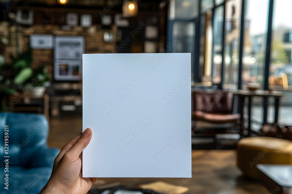 High-quality photo of hands holding a blank white sheet of paper, perfect for a mockup. Neutral background with soft lighting. High-quality photo of hands holding a blank white sheet of paper, perfect for a mockup. Neutral background with soft lighting.