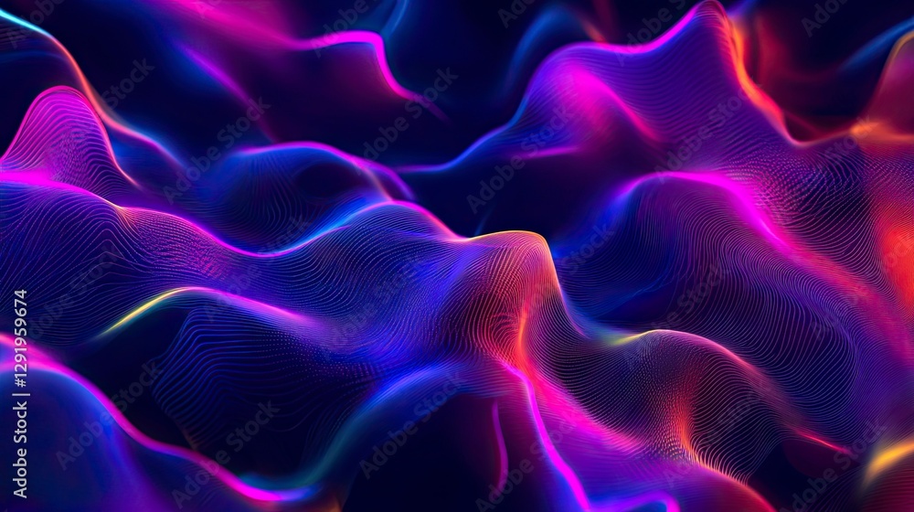 Obraz premium abstract background with colorful neons, colored neon contours, abstract colored wallpaper