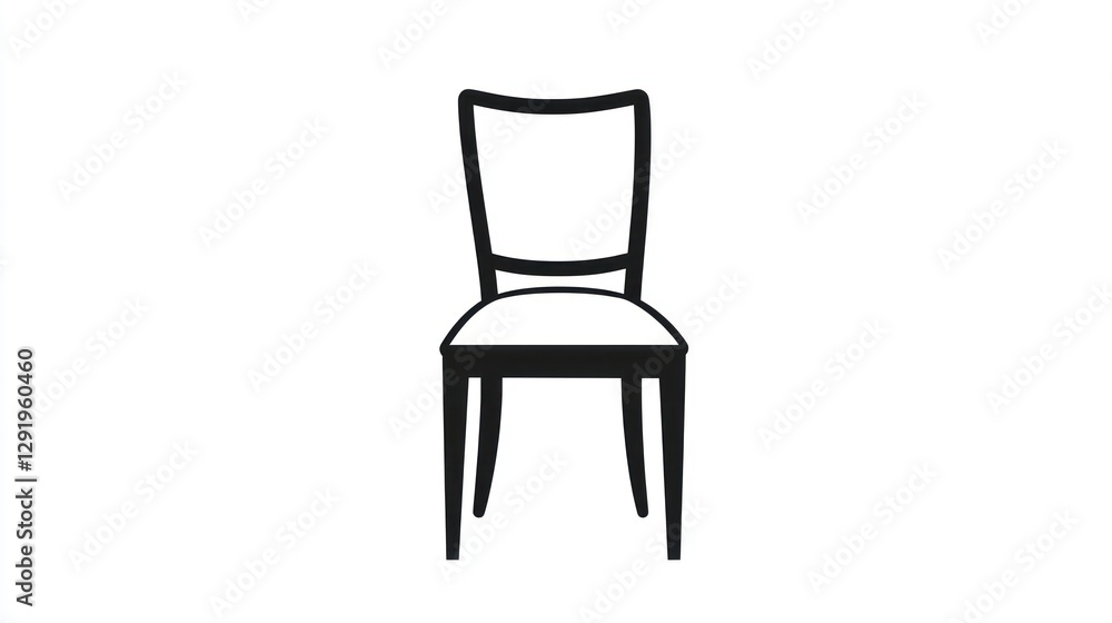 Simple Line Drawing of Dining Chair Simple Line Drawing of Dining Chair