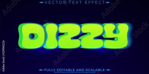 Vertigo text effect, editable psychedelic and hippie font style