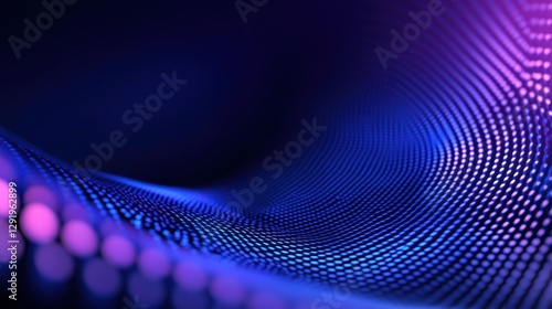 Abstract blue and purple dotted wave background.