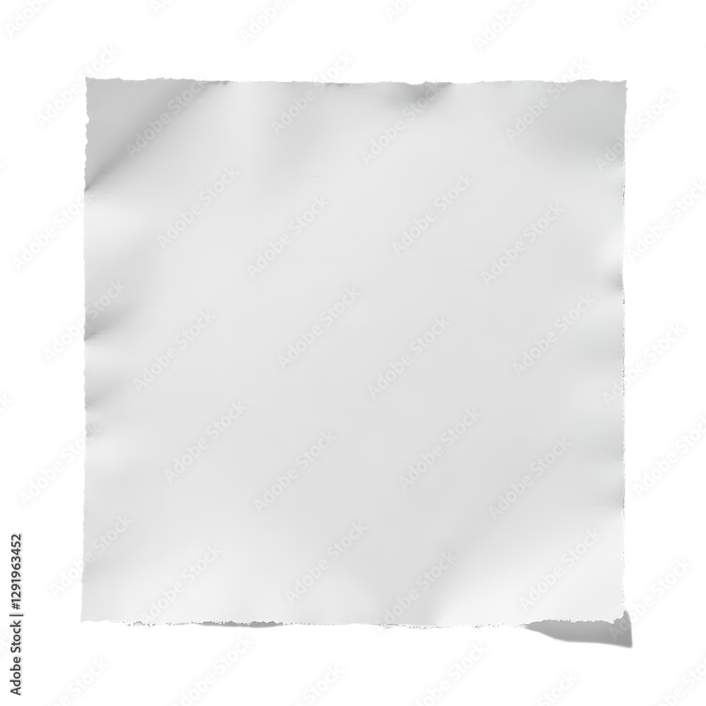 Obraz premium Torn_Paper_Sheet_Blank_White_Background