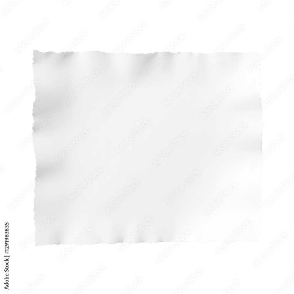 Obraz premium Torn_Paper_Texture_White_Blank_Sheet_Black_Background