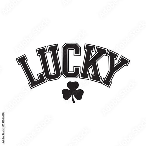 Lucky typography t shirt design vector illustration