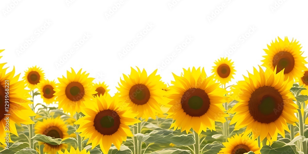 Obraz premium sunflowers on white background