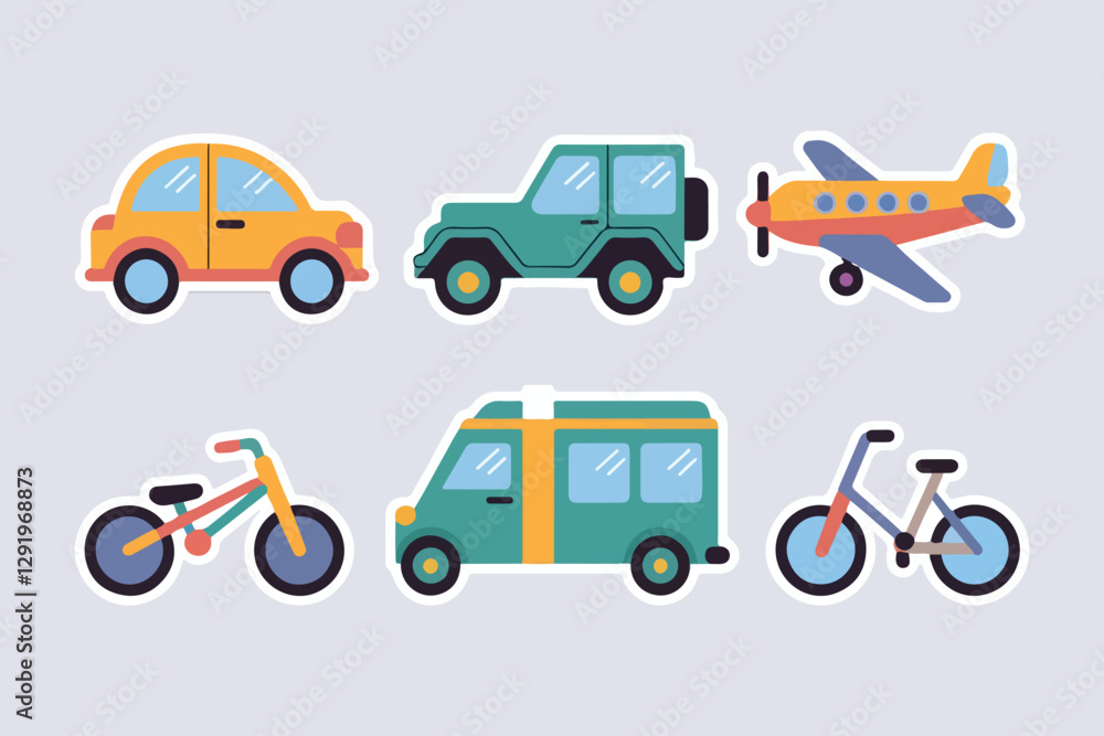 Naklejka premium Vintage Transport Sticker Set