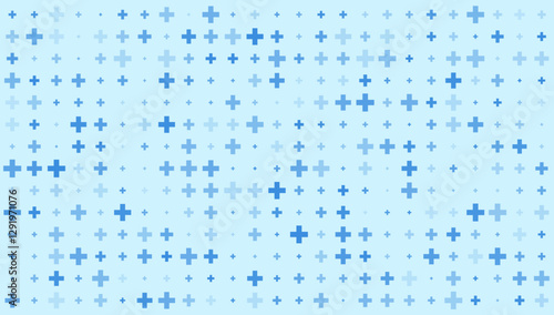 Blue plus symbol background. Mathematic plus symbol backdrop