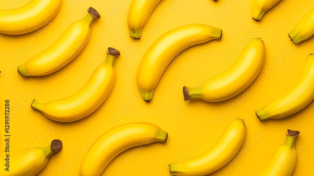 Pattern of Bananas on a Yellow Background (1) Pattern of Bananas on a Yellow Background (1)