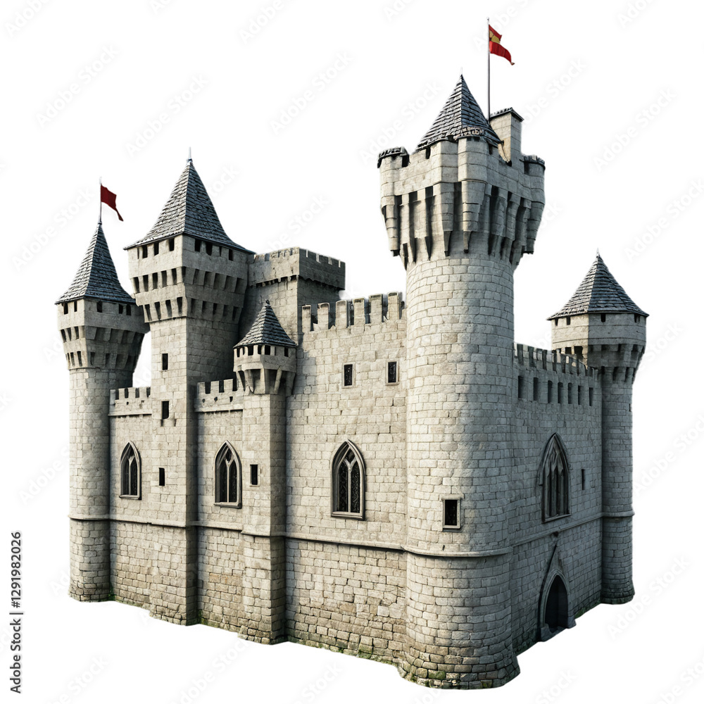 medieval castle isolated on transparent background medieval castle isolated on transparent background