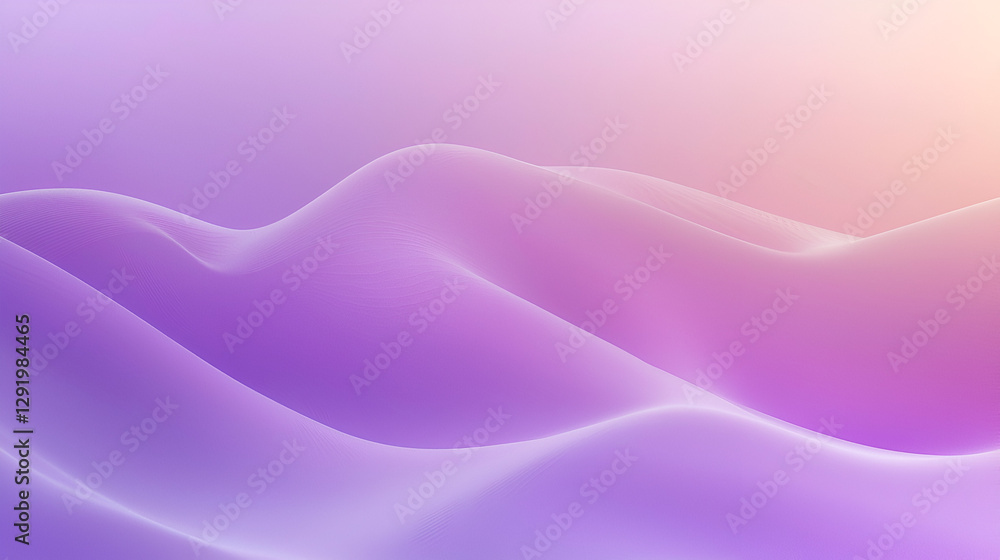 Obraz premium Serene Lavender Hills: A gentle gradient of soft purples and pinks creates an ethereal landscape of undulating hills, evoking feelings of calm and tranquility. Perfect for a minimalist background.