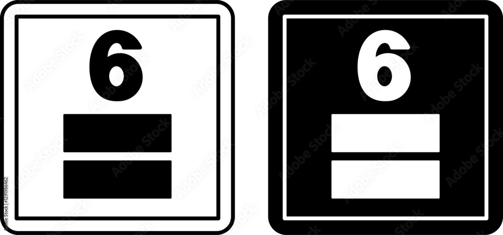 Max Stack Icons. Labels for Cardboard Packaging. Warning Symbol, Handle with Care. Illustration on White and Black Background. Max Stack Icons. Labels for Cardboard Packaging. Warning Symbol, Handle with Care. Illustration on White and Black Background.