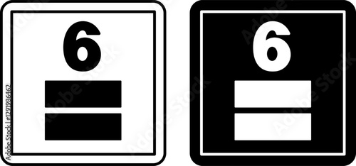 Max Stack Icons. Labels for Cardboard Packaging. Warning Symbol, Handle with Care. Illustration on White and Black Background.