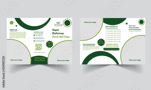 Corporate Ti-fold brochure design template