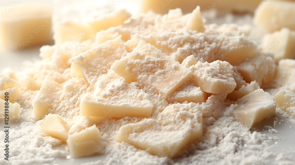 Textured Background of White Powder and Pieces Textured Background of White Powder and Pieces