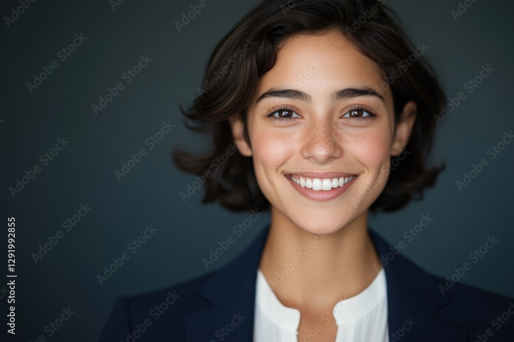 portrait of a smiling woman in business attire portrait of a smiling woman in business attire