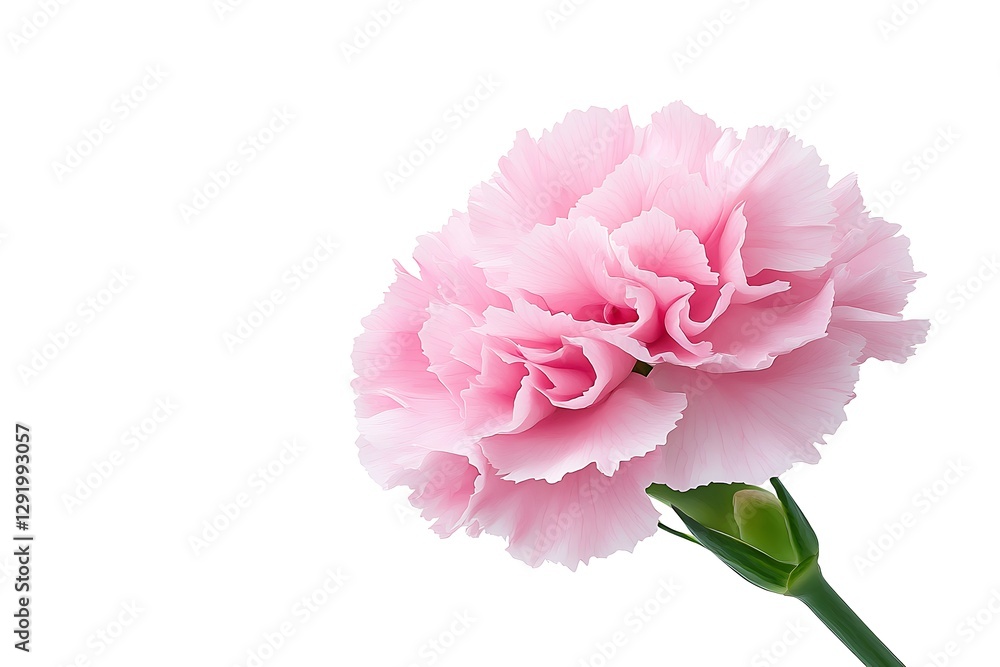 Pink carnation isolated on white background Pink carnation isolated on white background