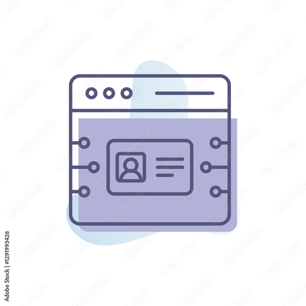 Fototapeta premium Idigital Identity Vector icon
