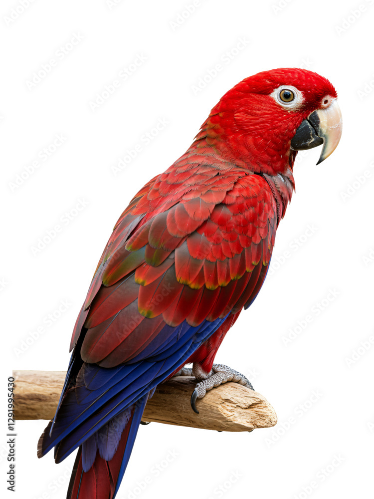 Fototapeta premium Scarlet Macaw: A Portrait transparent png background