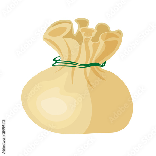 Khinkali. Hand drawn khinkali on white background. Georgian cuisine, national dish khinkali. Vector illustration.