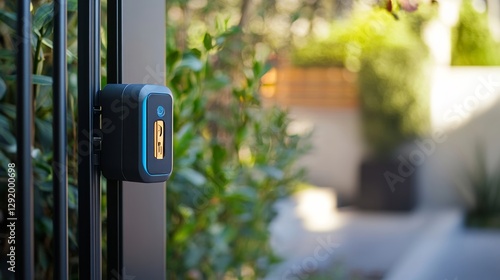 Smart automatic yard gate with digital key access. 