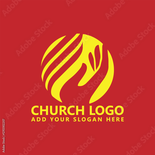 bible jesus holy church logo design vector