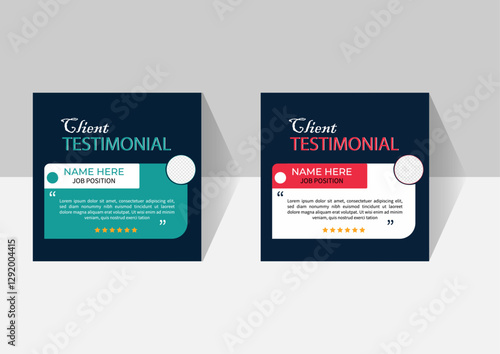  Title: modern clean clients testimonial or clients feedback review tamplate design with organic shape