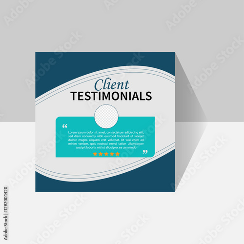  Title: modern clean clients testimonial or clients feedback review tamplate design with organic shape