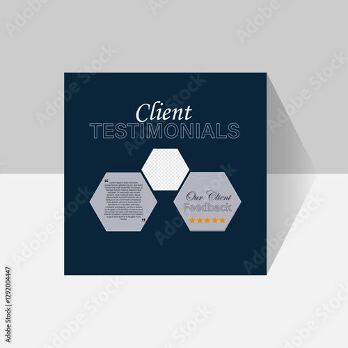  Title: modern clean clients testimonial or clients feedback review tamplate design with organic shape